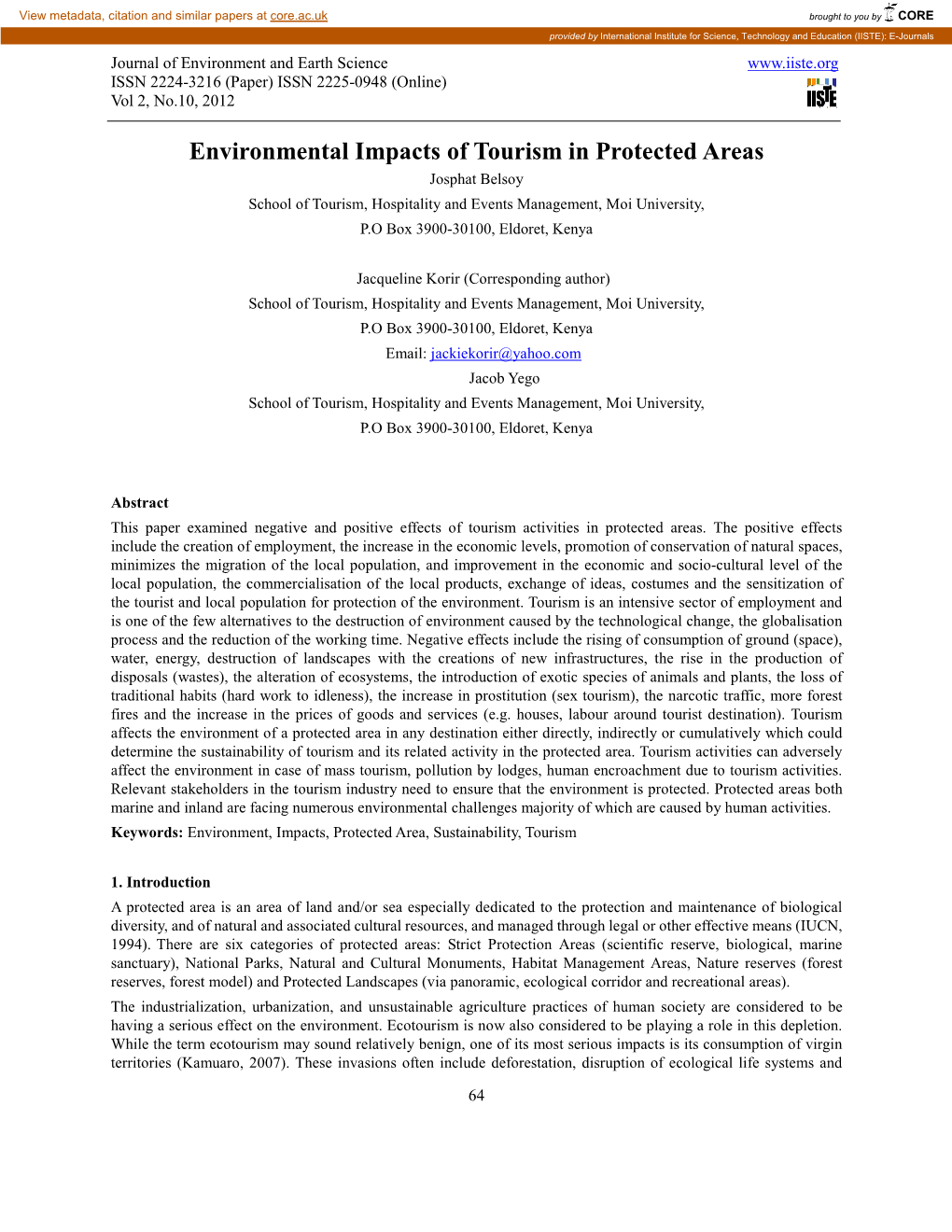 environmental-impacts-of-tourism-in-protected-areas-docslib