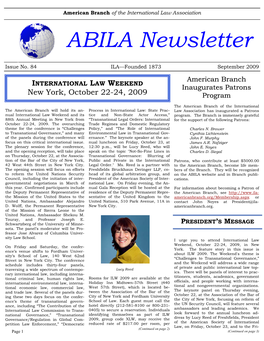 ABILA Newsletter