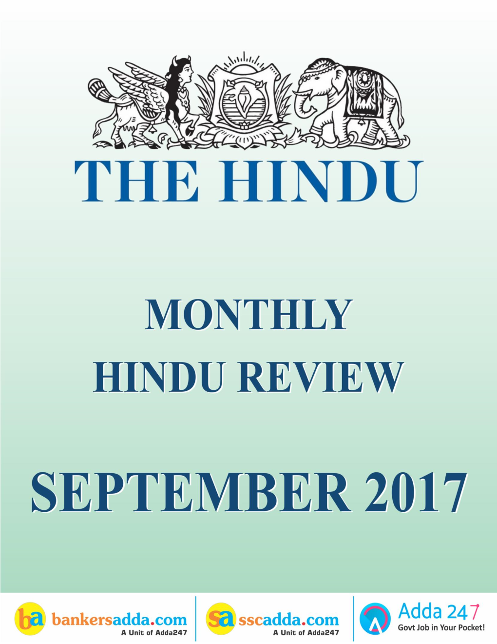 The Hindu Review: September 2017