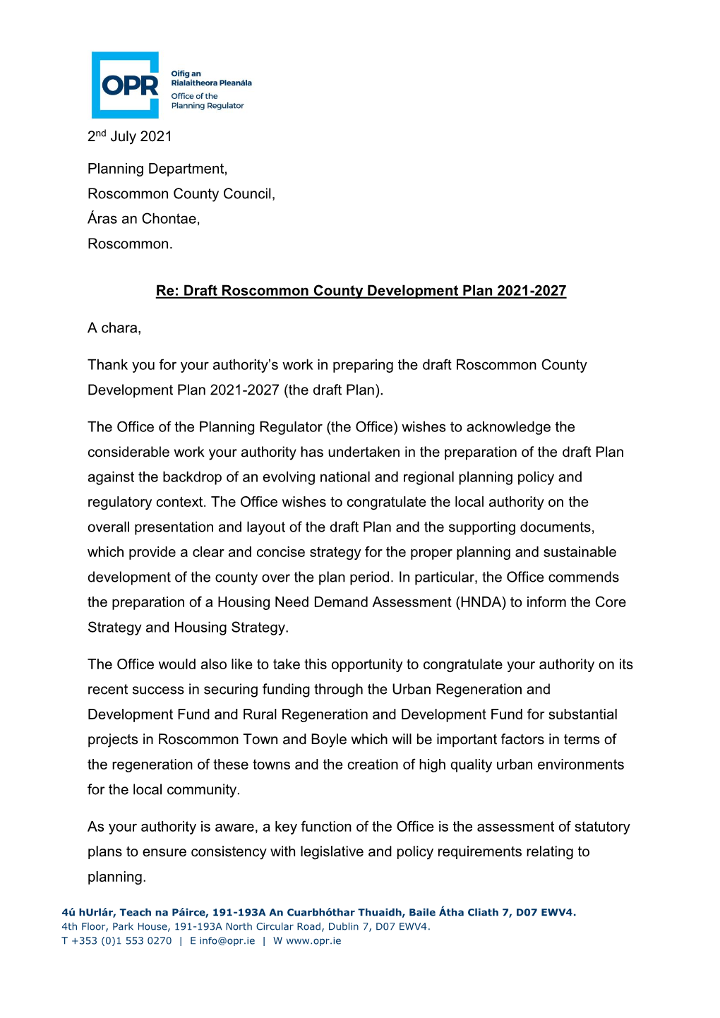Draft Roscommon County Development Plan 2021-2027