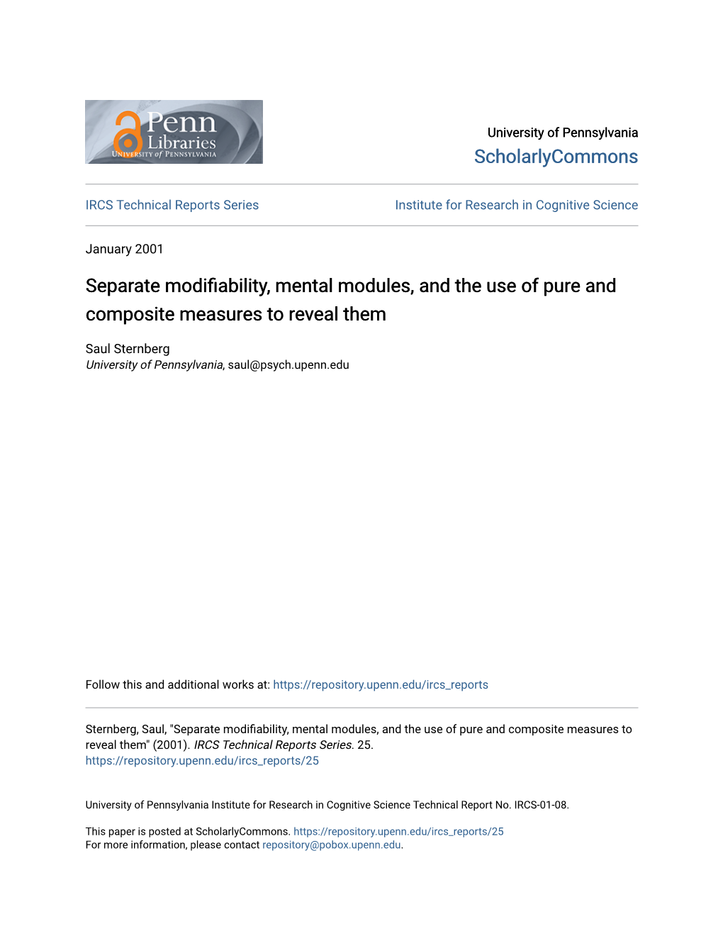 Separate Modifiability, Mental Modules, and the Use of Pure and Composite Measures to Reveal Them