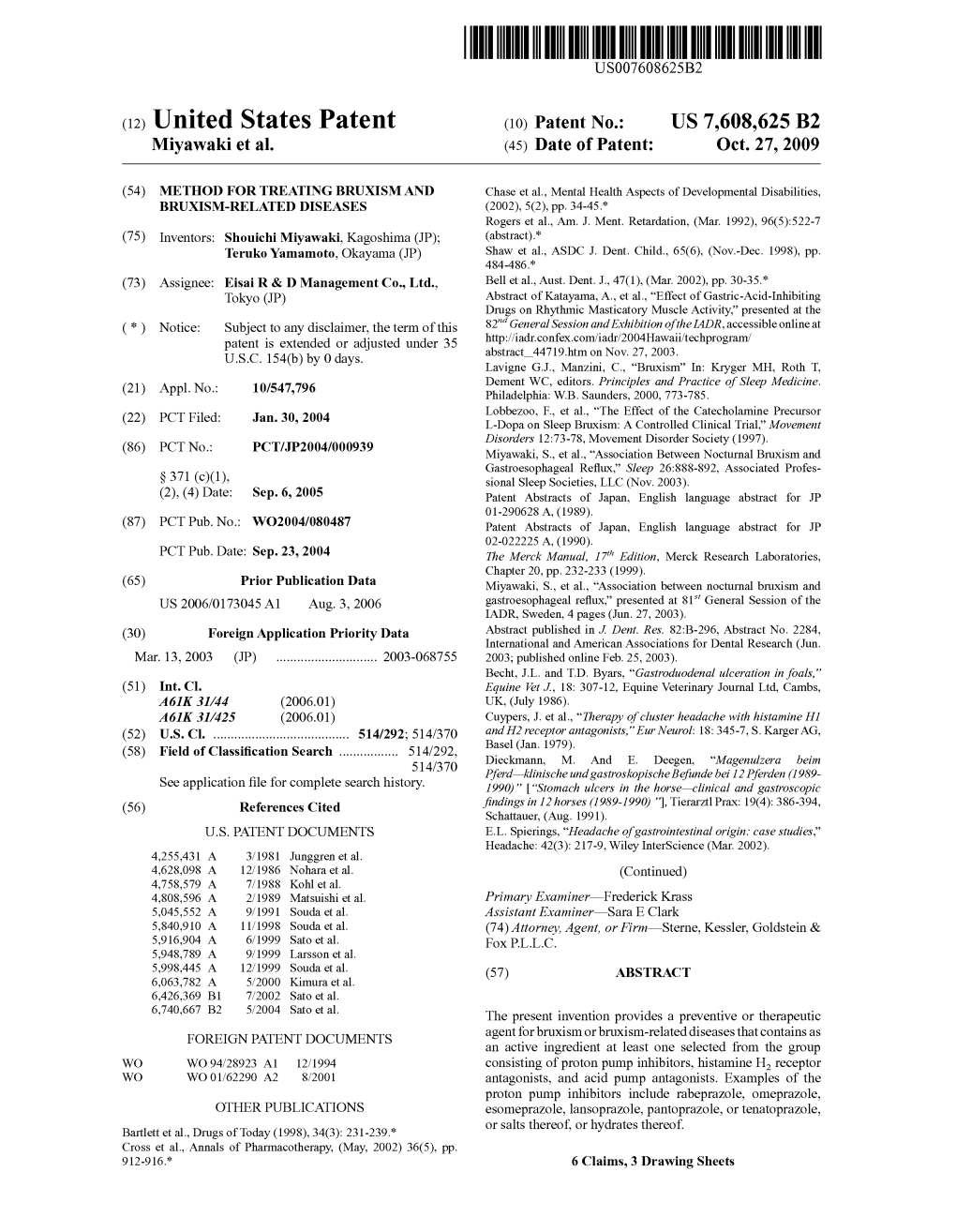 (12) United States Patent (10) Patent No.: US 7,608,625 B2 Miyawaki Et Al