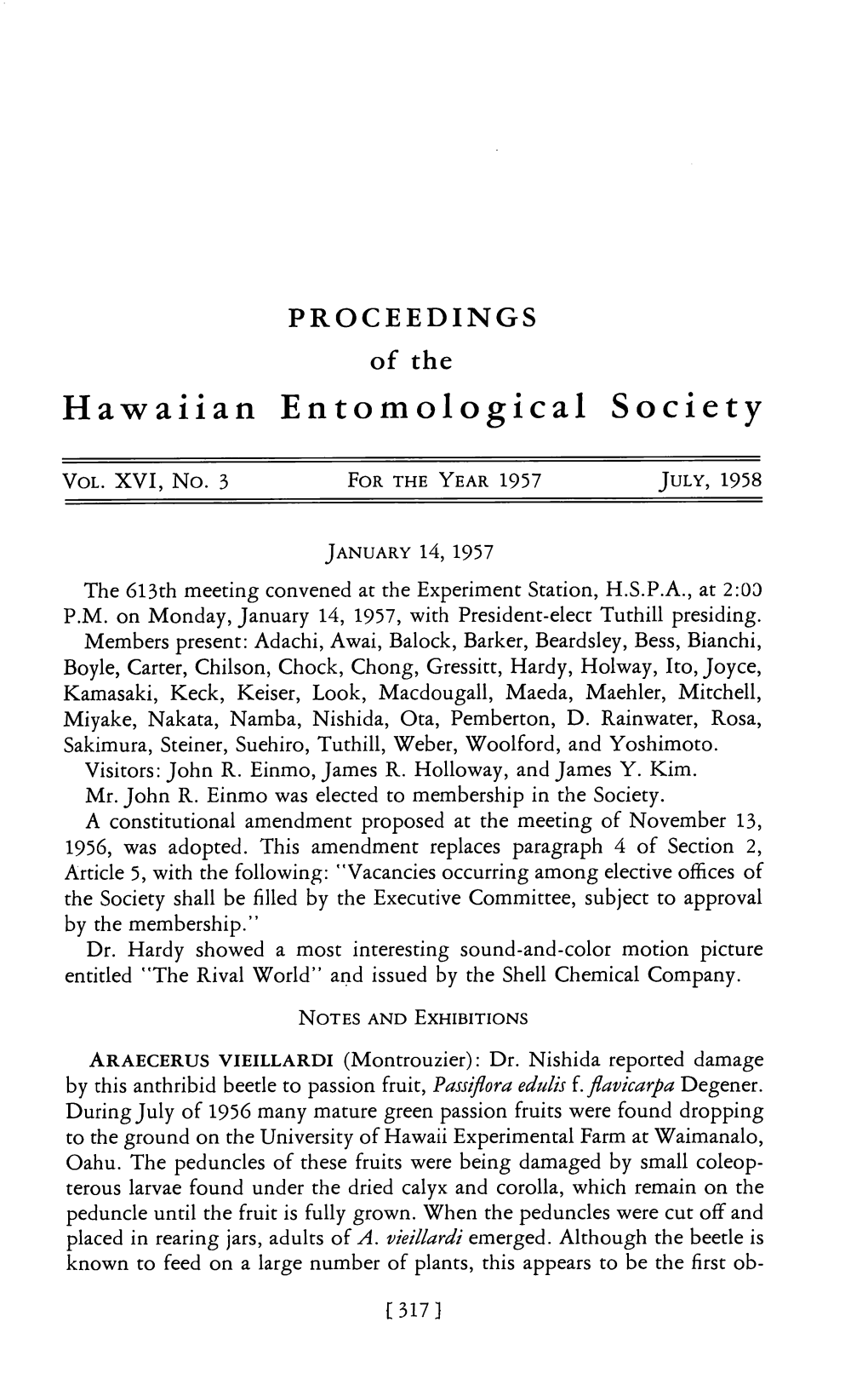 Hawaiian Entomological Society