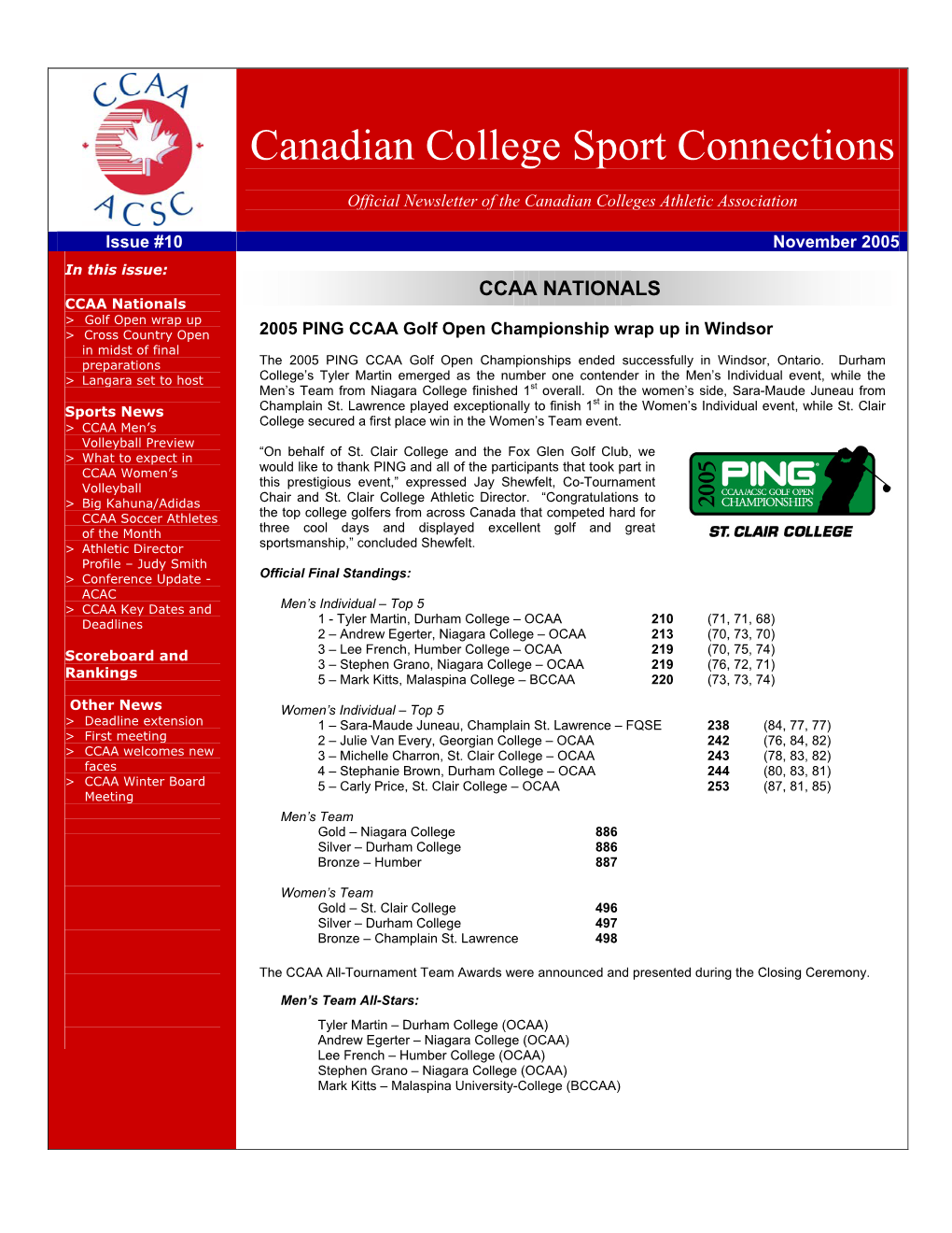 Canadian College Sport Connections