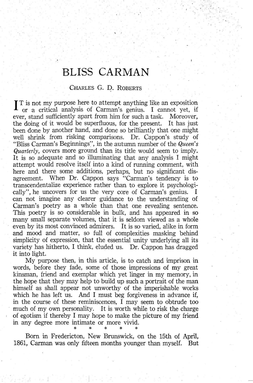 Bliss Carman