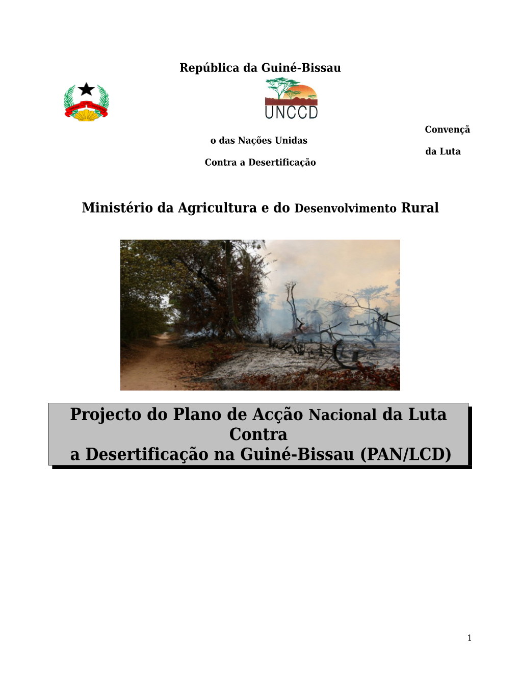 Projecto Do Plano De Acção Contra a Desertificação Na Guiné-Bissau