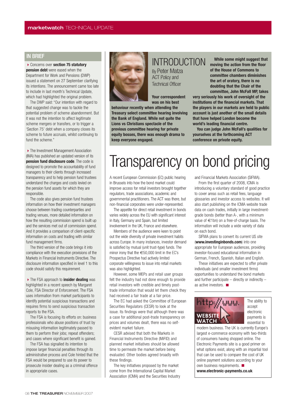 Transparency on Bond Pricing