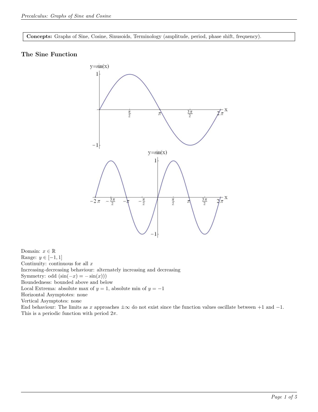 The Sine Function