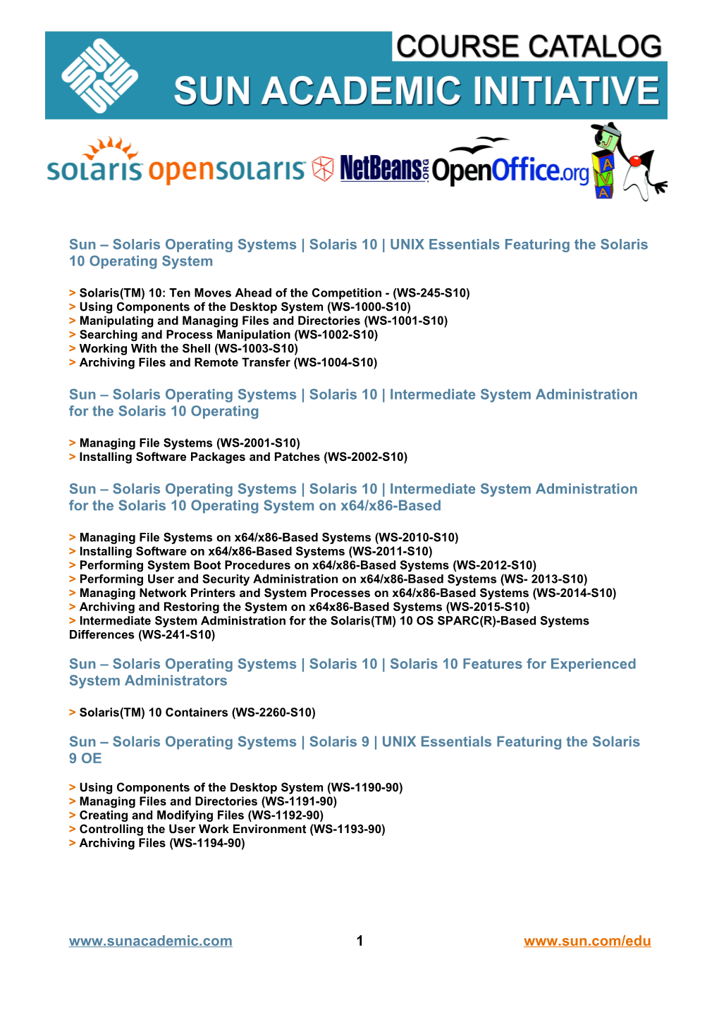 Solaris Operating Systems | Solaris 10 | UNIX Essentials Featuring the Solaris 10 Operating System