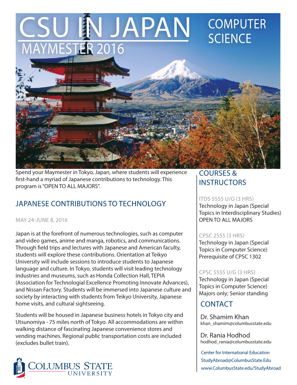 2016 Study Abroad Japan Brochure