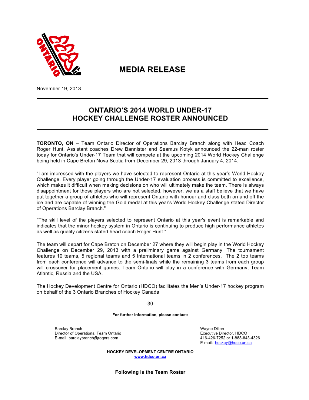 Media Release