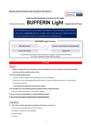 BUFFERIN Light Search