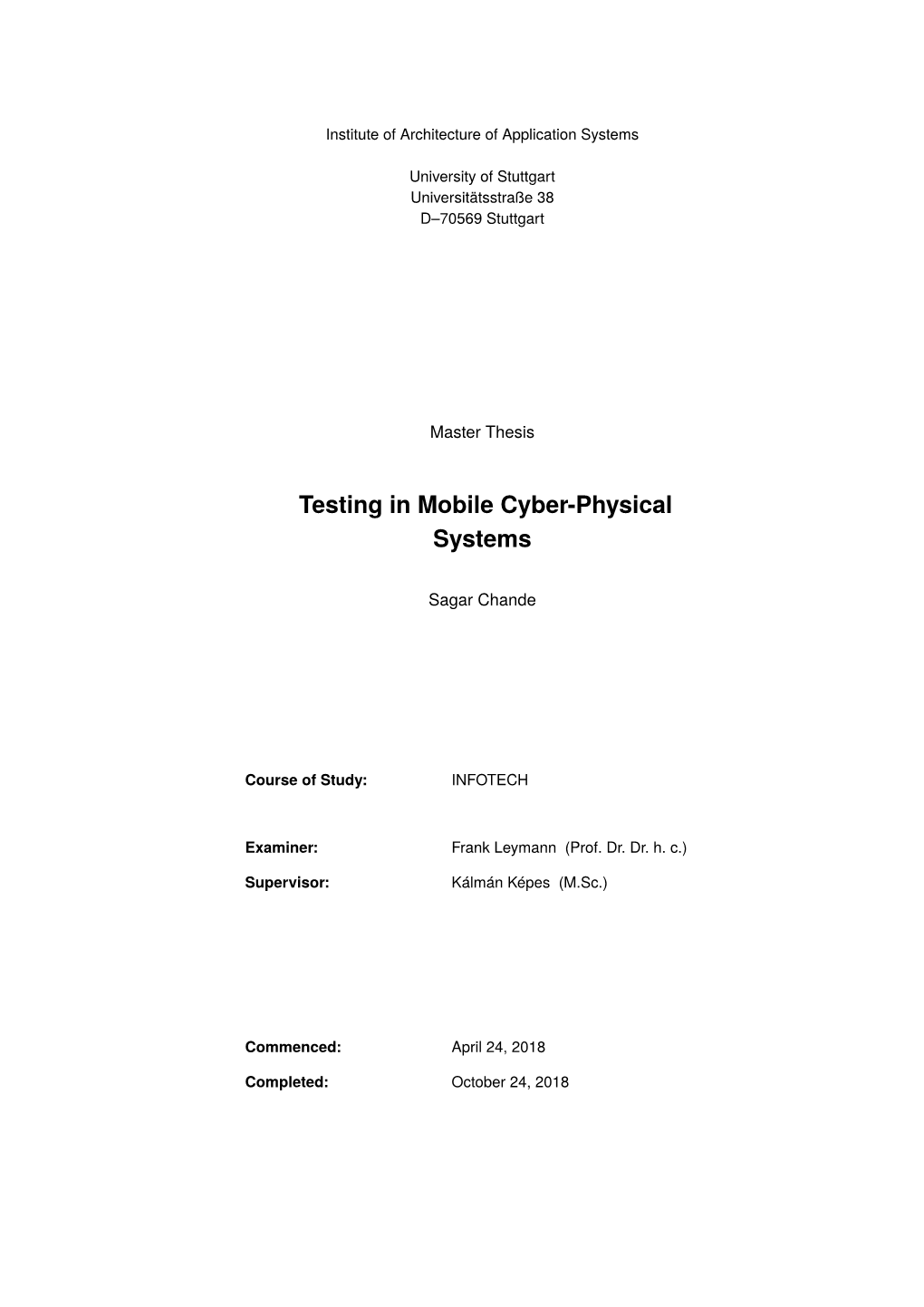 Testing in Mobile Cyber-Physical Systems