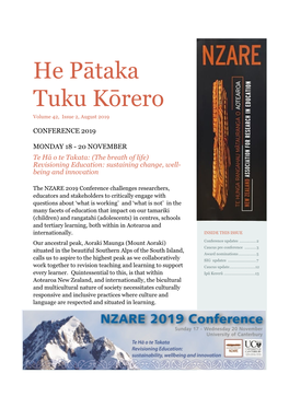 He Pātaka Tuku Kōrero Volume 42, Issue 2, August 2019
