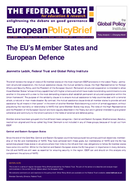 The EU's Member States and European Defence