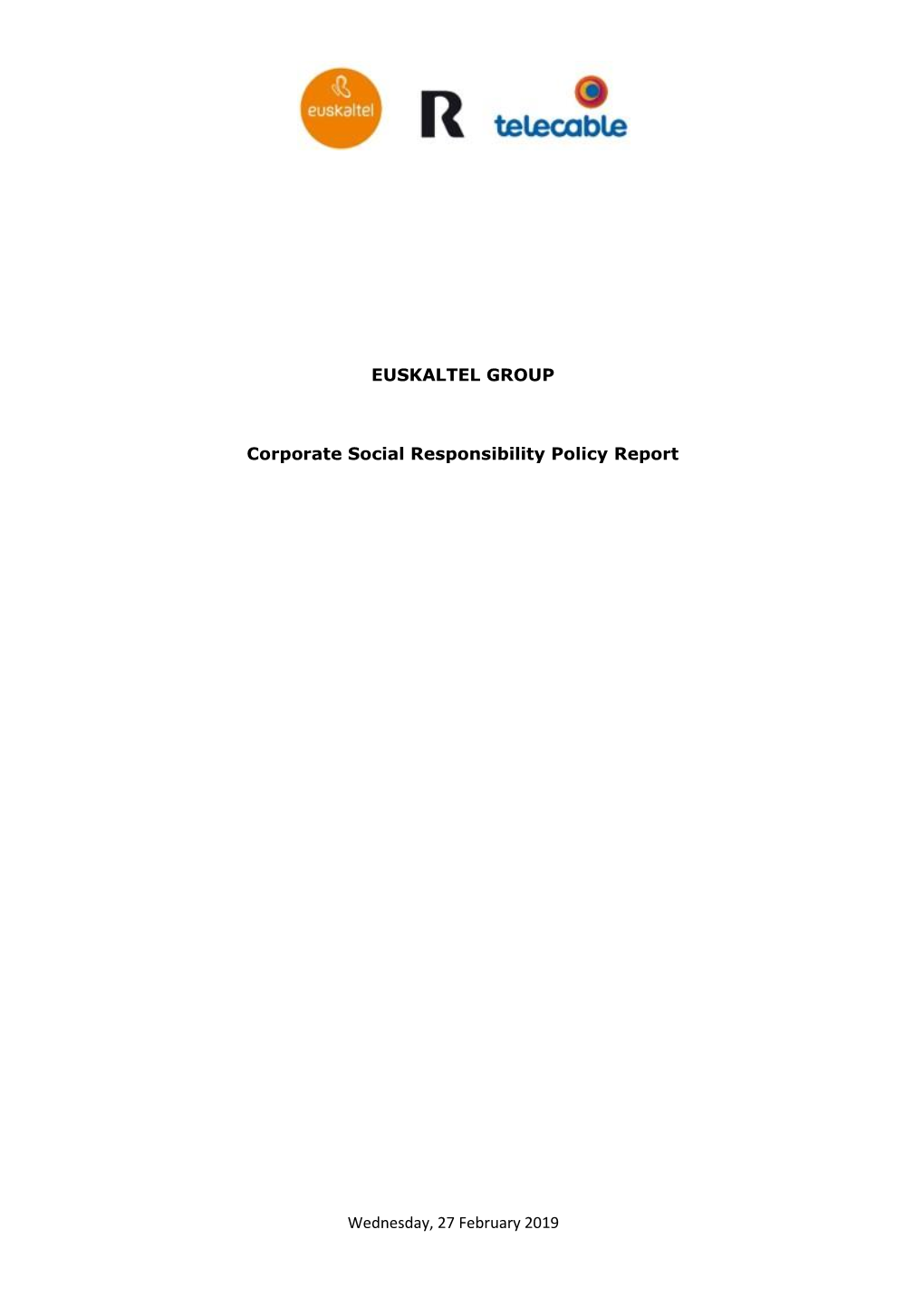Corporate Social Responsibility Policy Report