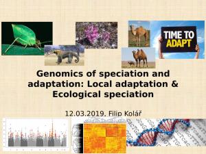 Local Adaptation & Ecological Speciation
