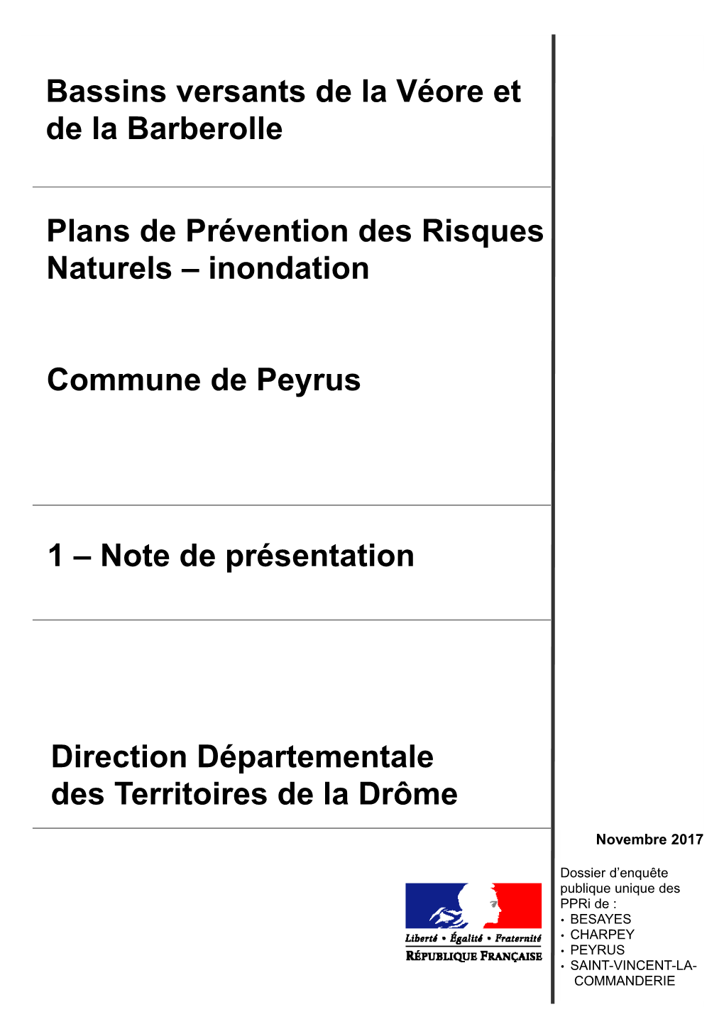 Note De Présentation Ppri Peyrus