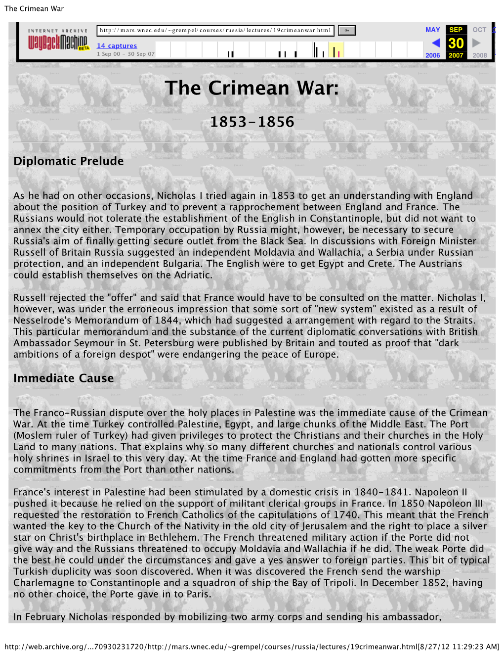 The Crimean War