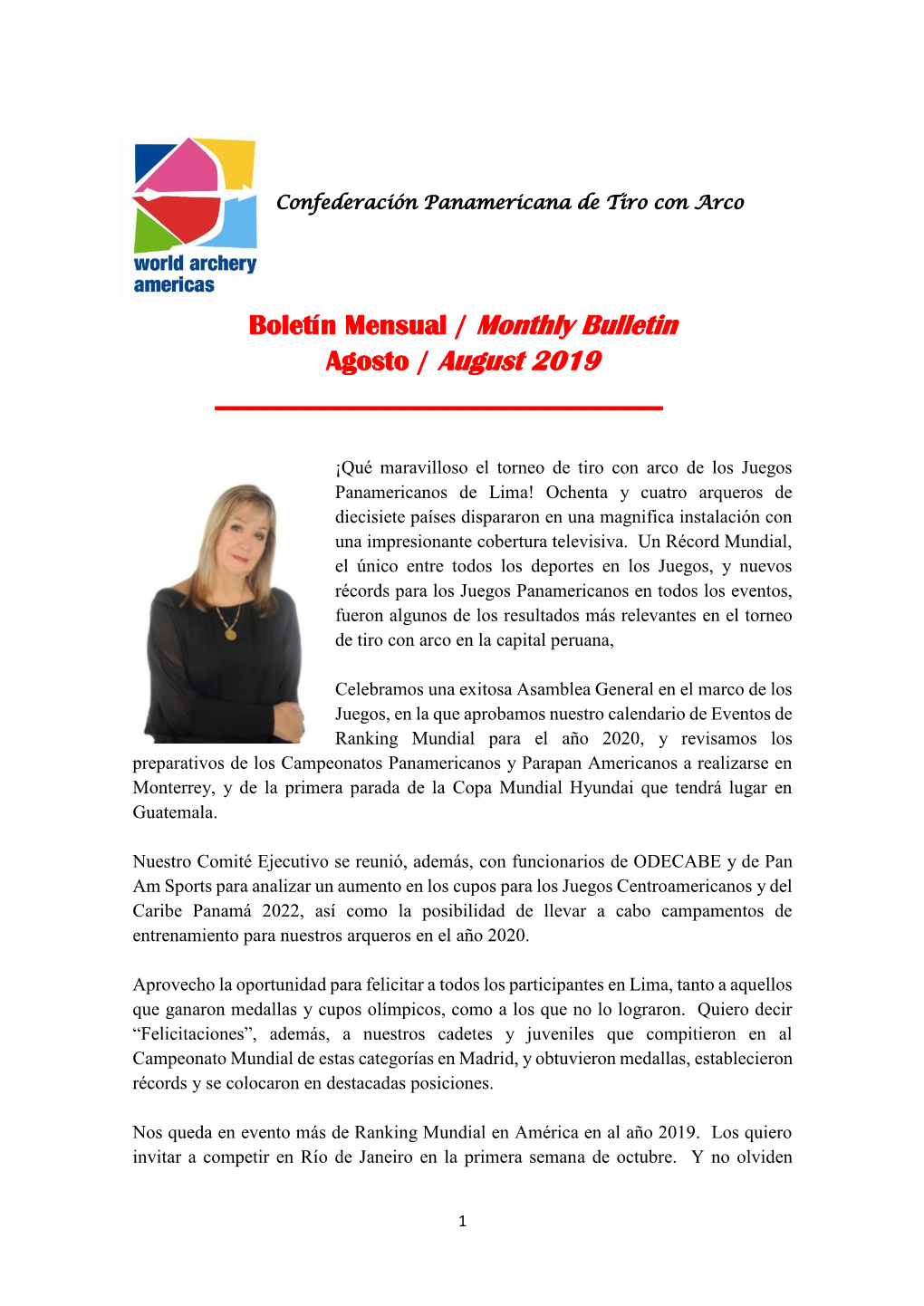 World Archery Americas Agosto 2019.Pdf