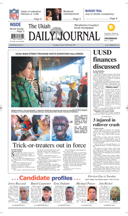 UUSD Finances Discussed by ROB BURGESS the Daily Journal at the Oct
