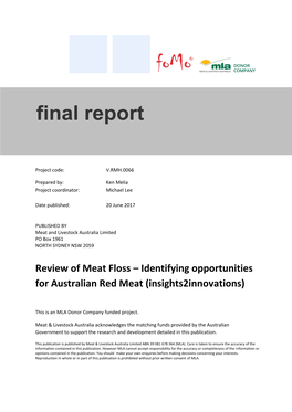 V.RMH.0066 Final Report