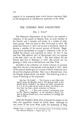 THE STEPHEN POST Collection
