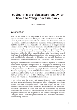 6. Unbirri's Pre-Macassan Legacy, Or How the Yolngu Became Black