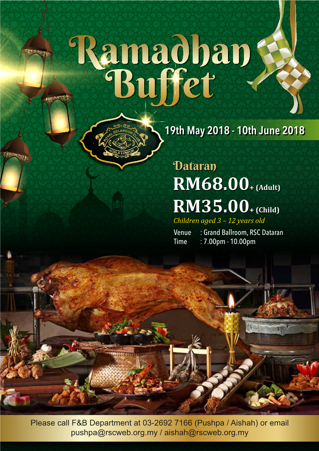 Ramadhan Buffet Menu Dataran