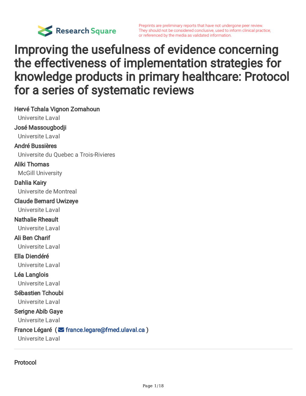 Improving the Usefulness of Evidence Concerning the Effectiveness of Implementation Strategies for Knowledge Products in Primary