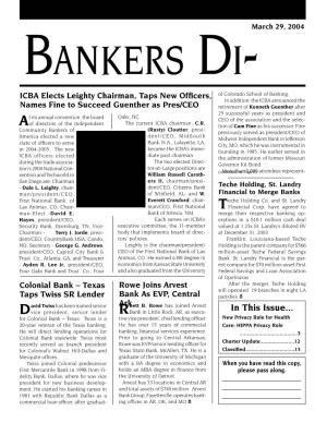 Bankers Di-March 29, 2004