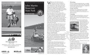 John Martin Reservoir Brochure And