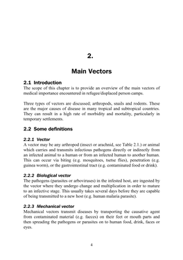 Chapter 2: Main Vectors