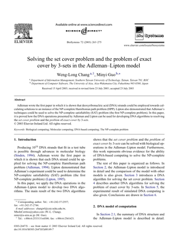 Solving the Set Cover Problem and the Problem of Exact Cover by 3-Sets In