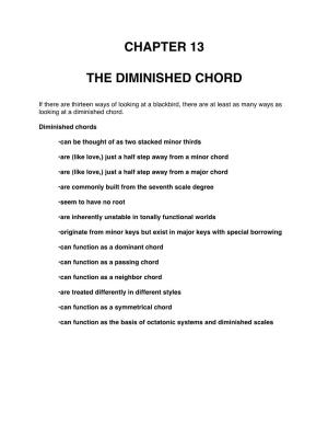 Chapter 13 the Diminished Chord