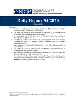 Daily Report 54/2020