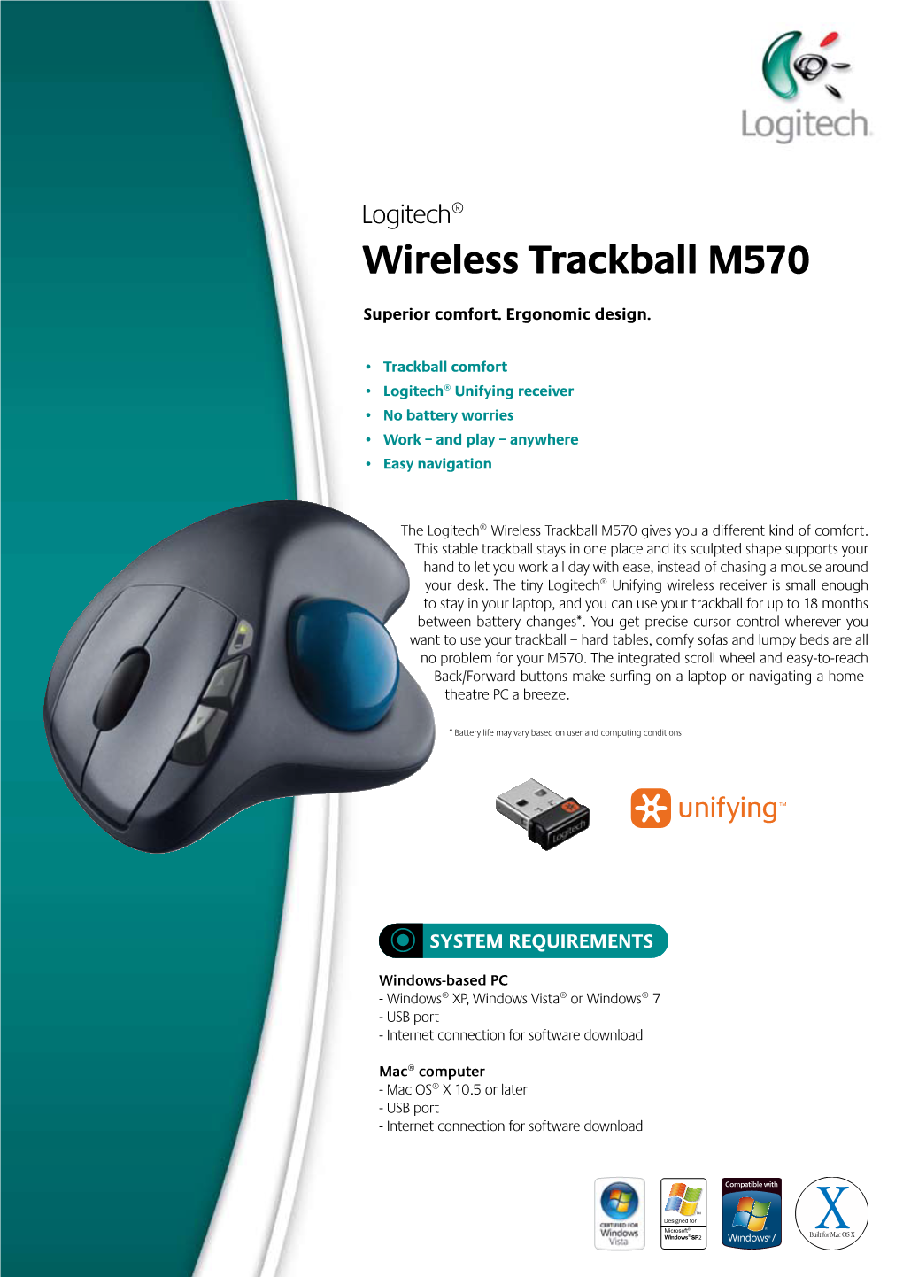 Wireless Trackball M570