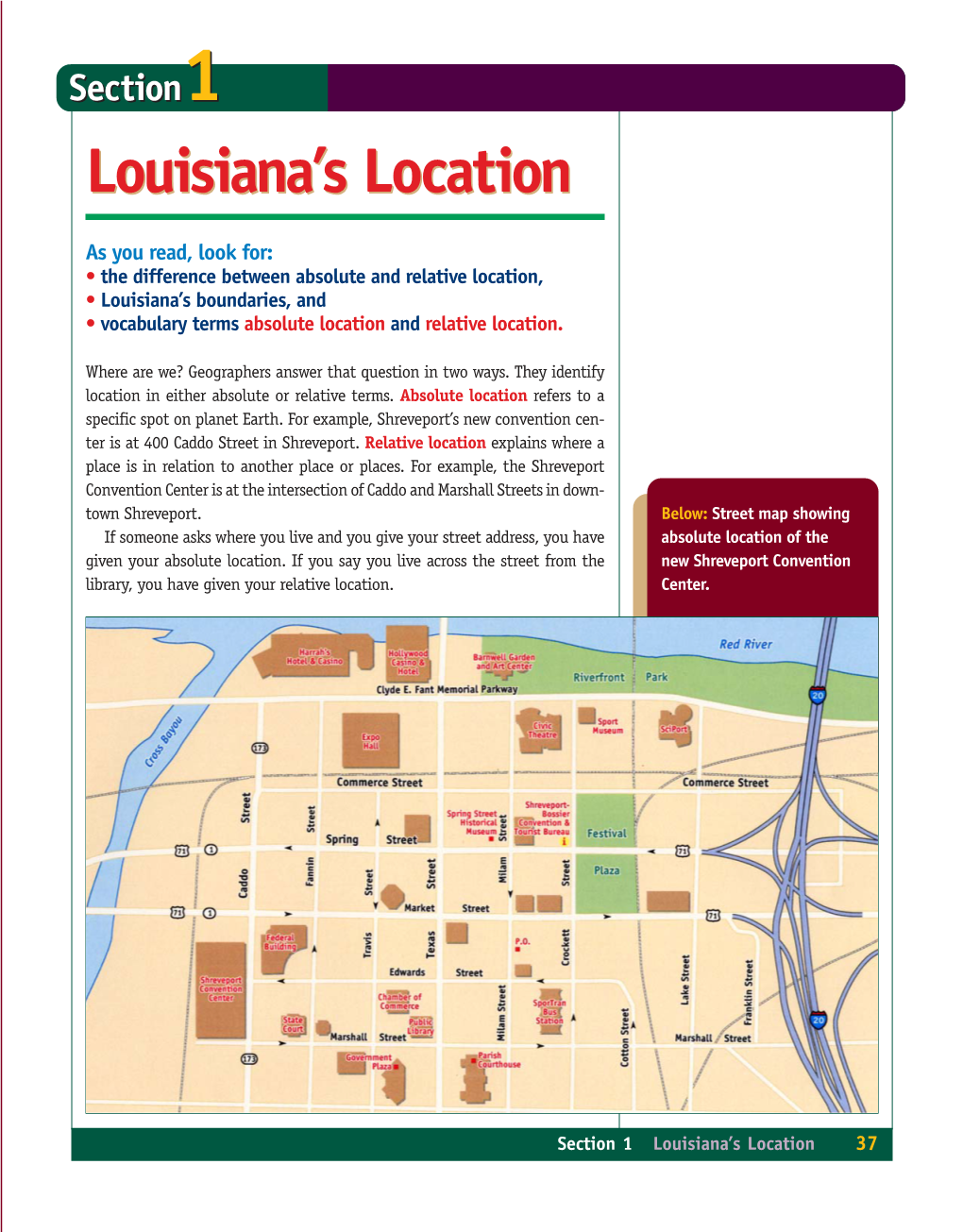 Louisiana's Location Louisiana's Location