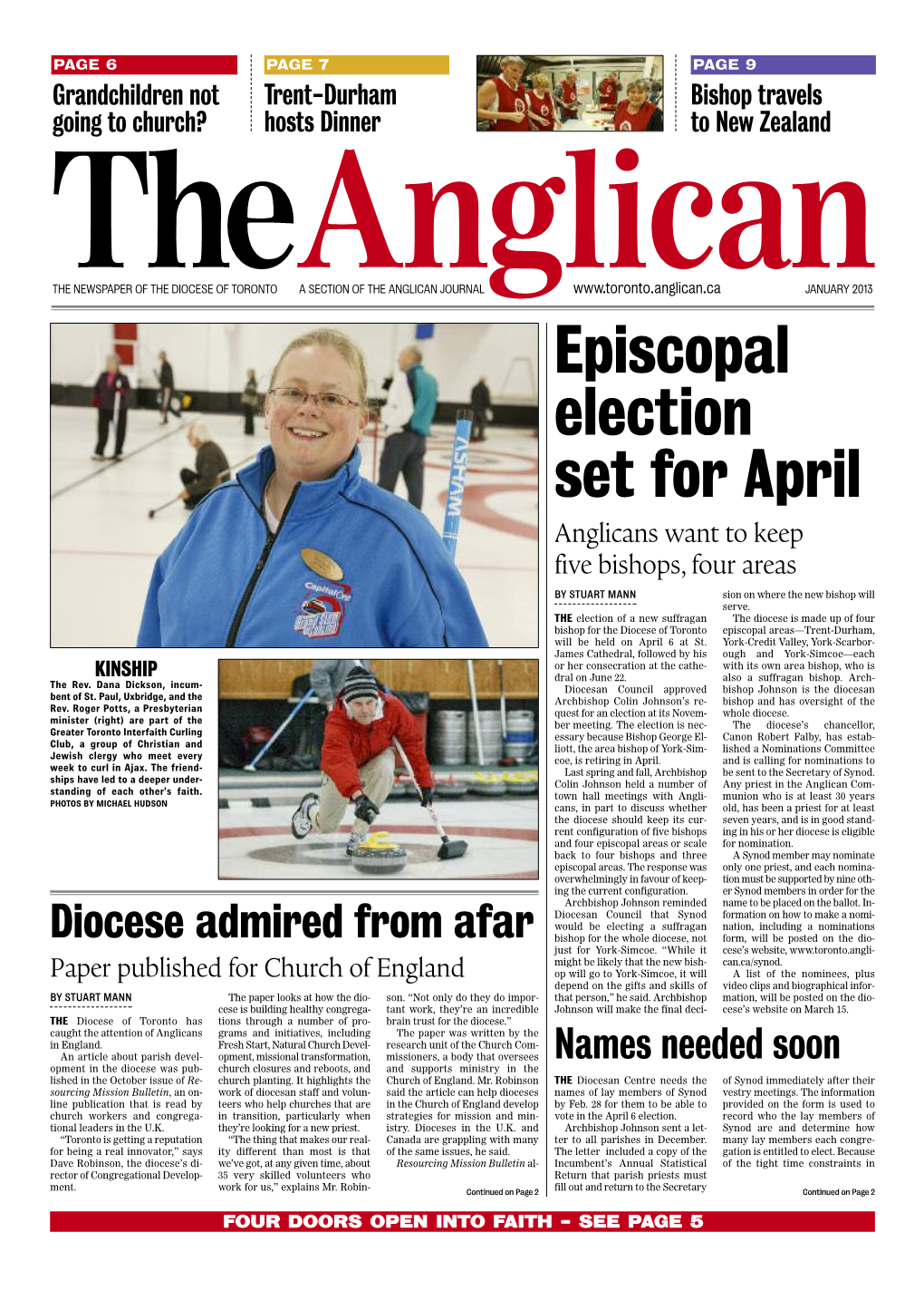 Episcopal Election Set for April Anglicans Want to Keep Five Bishops, Four Areas