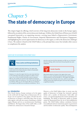 Chapter 5. the State of Democracy in Europe