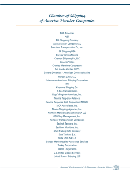 Chamber of Shipping of America Member Companies