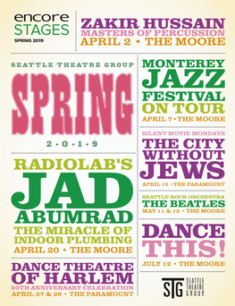 Spring 2019 at Seattle Theatre Group