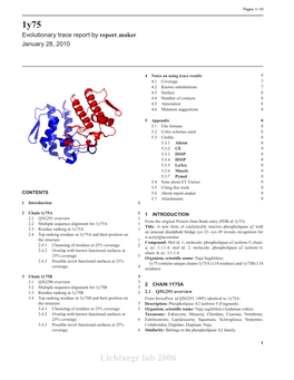 1Y75 Lichtarge Lab 2006