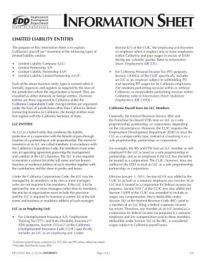 Limited Liability Entities (DE 231LLC)