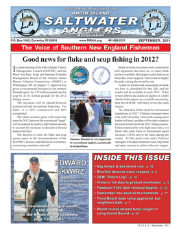 Good News for Fluke and Scup Fishing in 2012?