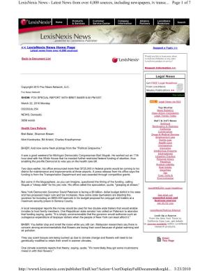 Page 1 of 7 Lexisnexis News