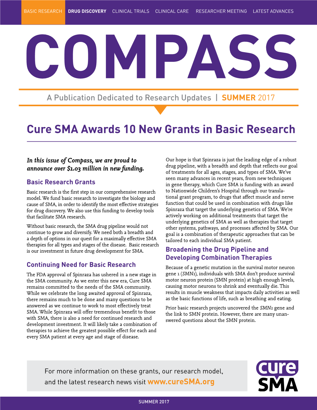 Cure SMA Awards 10 New Grants in Basic Research