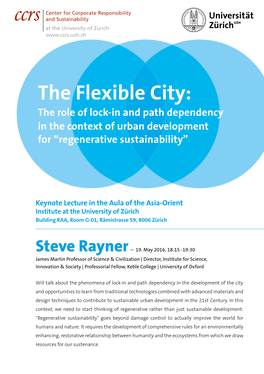 The Flexible City: the Role of Lock-In and Path Dependency in the Context of Urban Development for “Regenerative Sustainability”