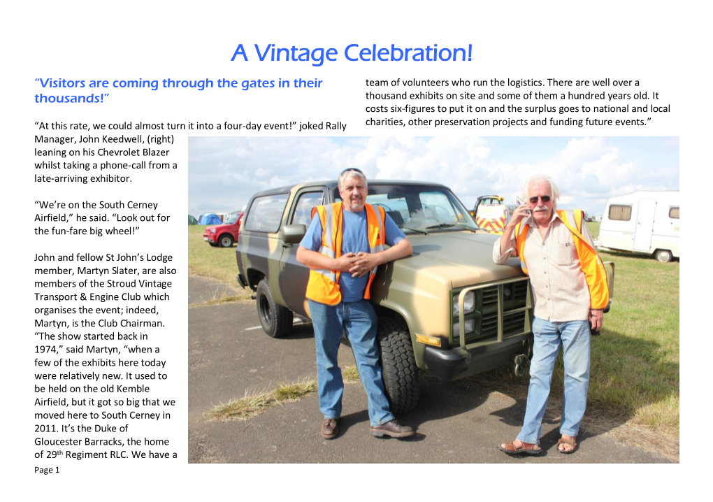 Dropping in on the Glos Vintage & Country Extravaganza