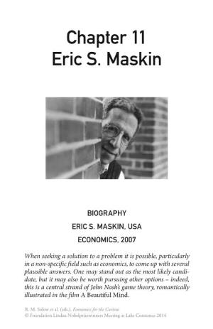 Chapter 11 Eric S. Maskin